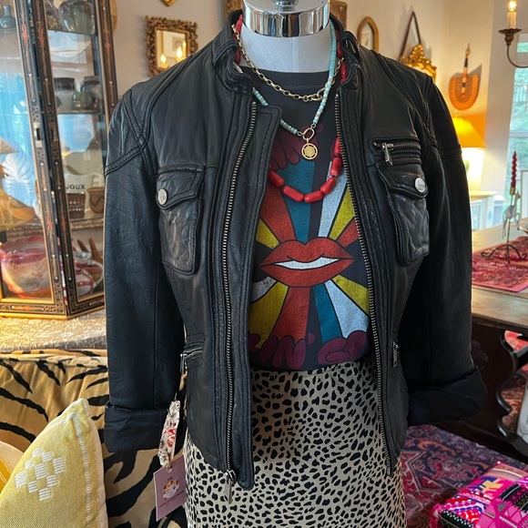 Vintage Miss Sixty Reworked Leather Boho Jacket - Picture 3 of 13